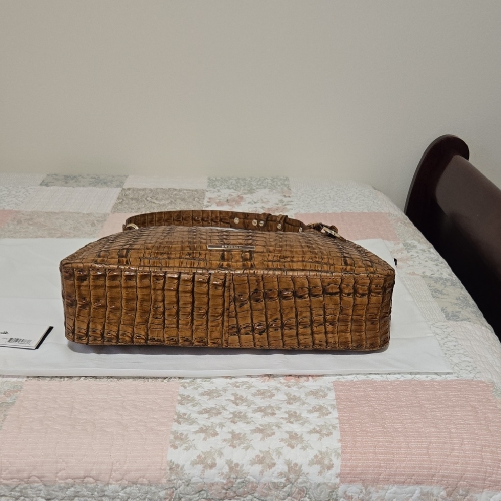 BRAHMIN TABITHA Shoulder Bag In LUGGAGE BROWN LEONTYNE. NWT - Picture 7 of 15